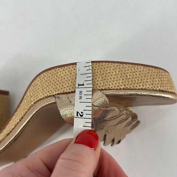 Naturalizer‎ Women's Pandora Braided Ankle Strap Platform Heels Soft Gold Size 8 - Picture 11 of 12